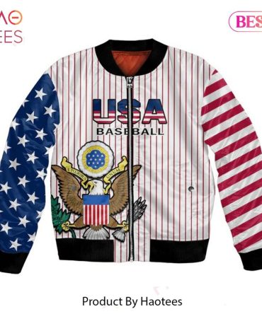 Luxury Usa Pattern Personalized Name White Logo Ver 2 3D Bomber Jacket Gift For Fan