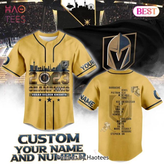 Custom Vegas Golden Knights 2023 Champions Jersey – Personalize With Your Name & Number!