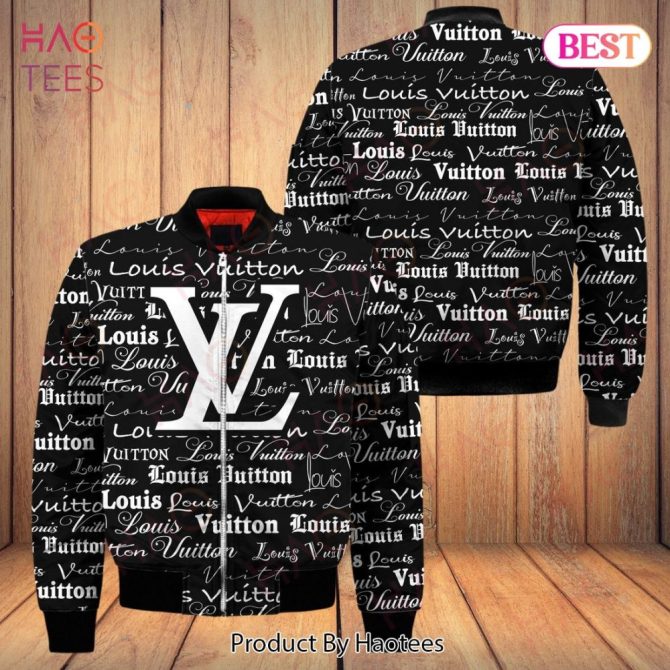 Lv Lv Black Bomber Jacket Luxury Brand Clothing Clothes Outfit