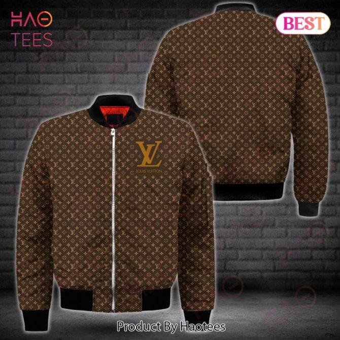 Lv Lv Brown Bomber Jacket Luxury Brand Clothing Clothes Outfit