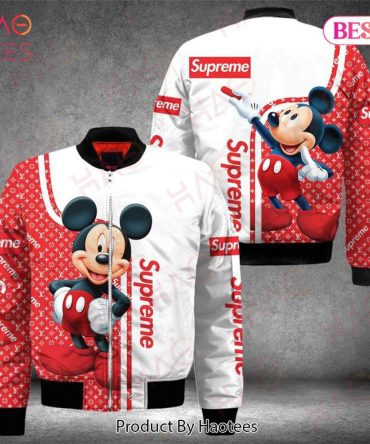 Trendy Mickey Mouse Supreme Style Bomber Jacket - Limited Edition For Fashion Lovers