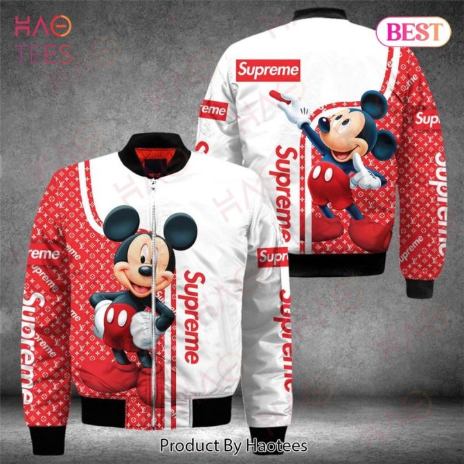 Trendy Mickey Mouse Supreme Style Bomber Jacket - Limited Edition For Fashion Lovers