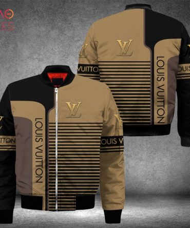 Hot Louis Vuitton Luxury Brand Brown Mix Black Bomber Jacket Limited Edition
