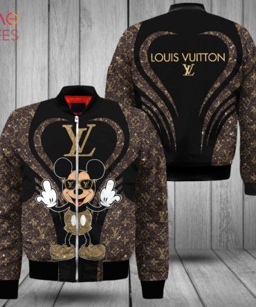 Hot Louis Vuitton Printing Mickey 3D Luxury Brand Bomber Jacket Pod Design