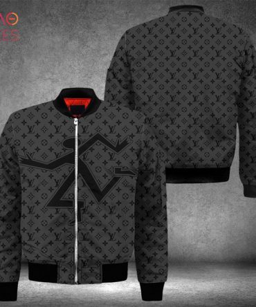 HOT Louis Vuitton Full Grey Color Luxury Brand Bomber Jacket Limited Edition