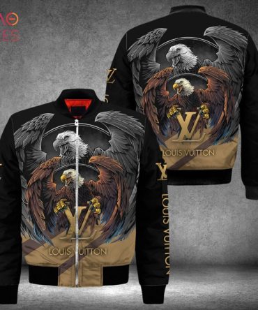 Hot Louis Vuitton Printing Eagle 3D Luxury Brand Bomber Jacket Pod Design