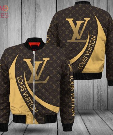 Hot Louis Vuitton Glod Mix Black Luxury Brand Bomber Jacket Limited Edition