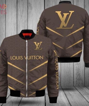 Luxury Designer Brown Bomber Jacket With Gold Accents - Stylish & Trendy Outerwear