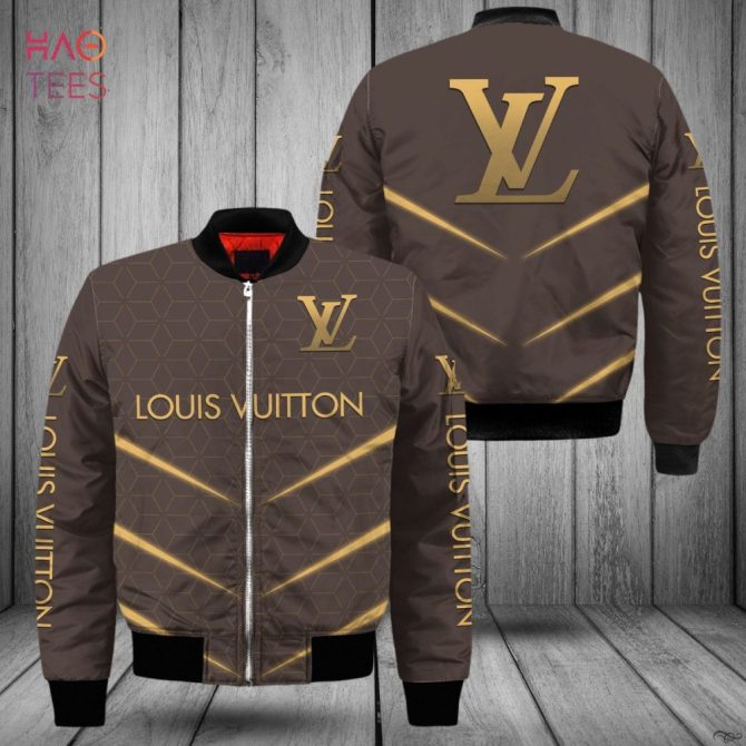 Luxury Designer Brown Bomber Jacket With Gold Accents - Stylish & Trendy Outerwear
