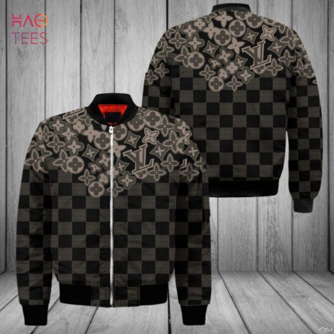 Stylish Checkerboard Pattern Bomber Jacket - Unisex Floral Design, Lightweight & Trendy - Image 2