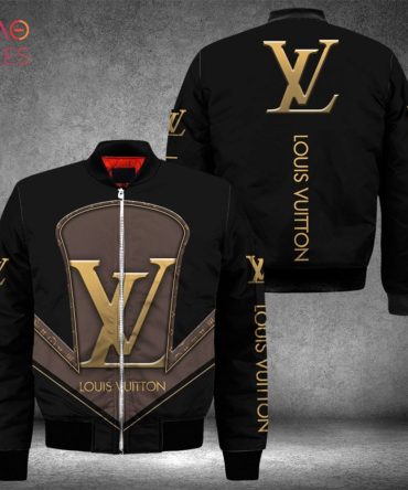 Best Louis Vuitton Grey Mix Black Luxury Brand Bomber Jacket Limited Edition