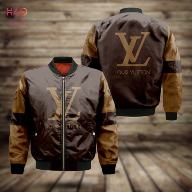 Best Louis Vuitton Luxury Brand Dark Brown Bomber Jacket Limited Edition - Image 2