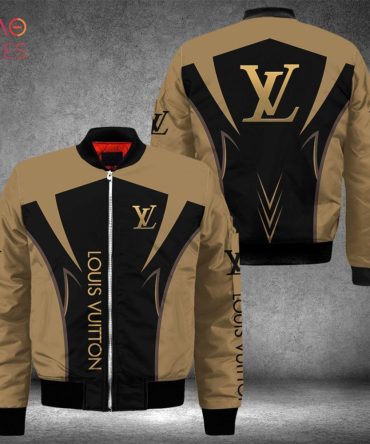 New Louis Vuitton Luxury Brand Brown Mix Black Bomber Jacket Limited Edition
