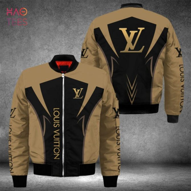 New Louis Vuitton Luxury Brand Brown Mix Black Bomber Jacket Limited Edition - Image 2