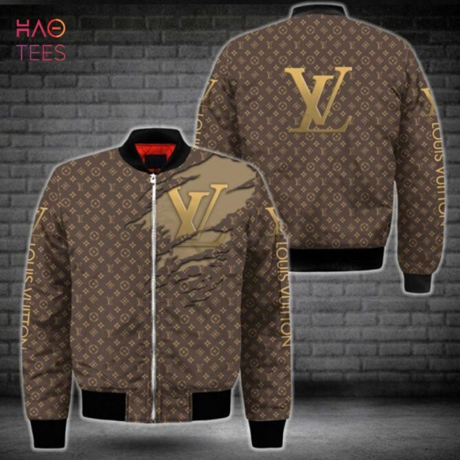 Best Louis Vuitton Luxury Brand Full Printing Logo Bomber Jacket Limited Edition - Image 2