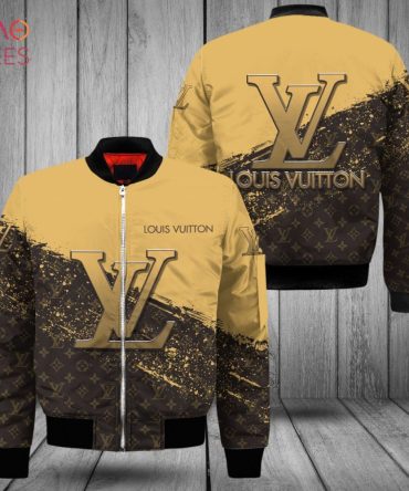 Best Louis Vuitton Luxury Brand Tie Dye Black Gold Bomber Jacket Limited Edition