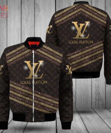 Best Louis Vuitton Glitter Plaid Design Luxury Brand Bomber Jacket Limited Edition