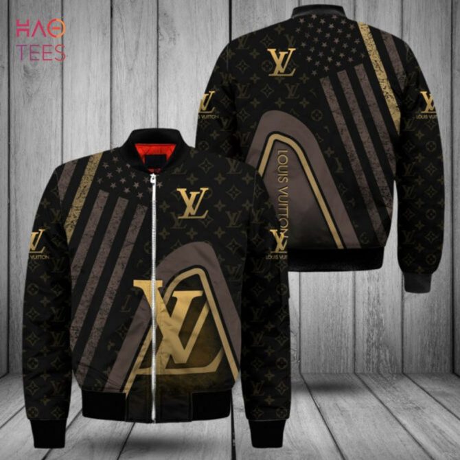 Luxury Designer Patterned Bomber Jacket - Trendy Black & Gold Outerwear For Men & Women - Image 2