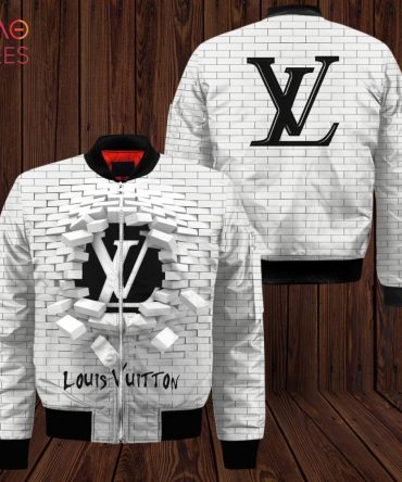 New Louis Vuitton Luxury Brand Full White Color Bomber Jacket Pod Design