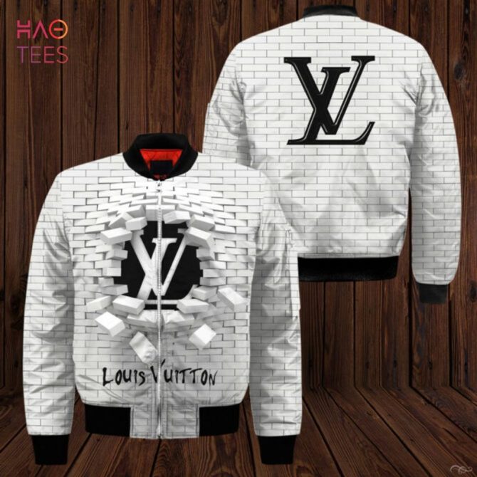 New Louis Vuitton Luxury Brand Full White Color Bomber Jacket Pod Design - Image 2