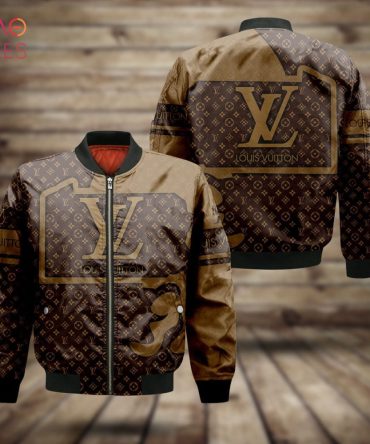 Trendding Louis Vuitton Luxury Brand Full Printing Logo Bomber Jacket Limited Edition
