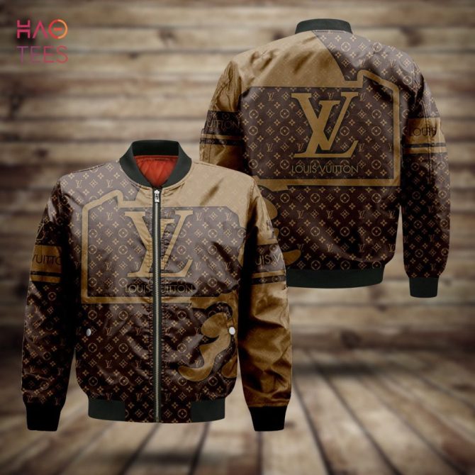 Trendding Louis Vuitton Luxury Brand Full Printing Logo Bomber Jacket Limited Edition