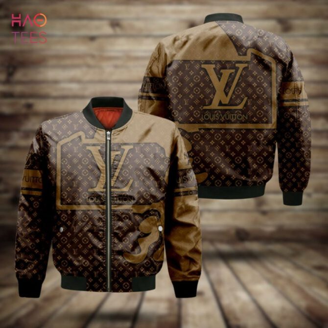 Trendding Louis Vuitton Luxury Brand Full Printing Logo Bomber Jacket Limited Edition - Image 2