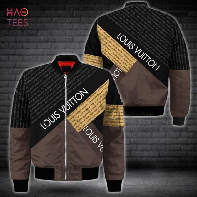 The Best Louis Vuitton Luxury Brand Brown Black Gold Bomber Jacket Limited Edition