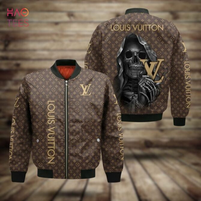 The Best Louis Vuitton Skull 3D Printing Luxury Brand Bomber Jacket Limited Edition - Image 2