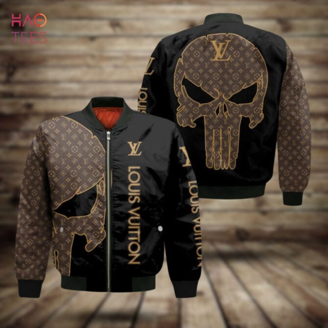 Available Louis Vuitton Luxury Brand Printing Skull 3D Bomber Jacket Limited Edition - Image 2