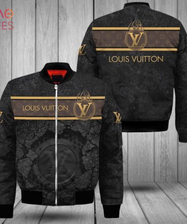 The Best Louis Vuitton Luxury Brand Black Mix Brown Bomber Jacket Limited Edition
