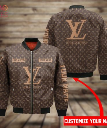 The Best Louis Vuitton Luxury Brand Full Brown Color Bomber Jacket Limited Edition