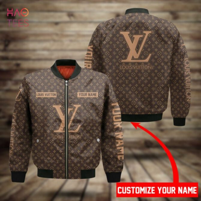 The Best Louis Vuitton Luxury Brand Full Brown Color Bomber Jacket Limited Edition - Image 2
