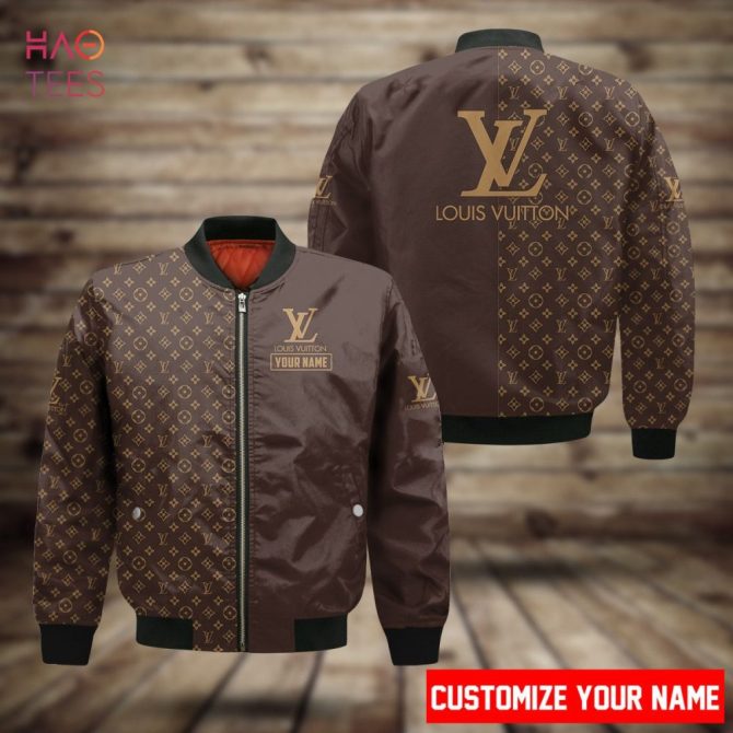 Customizable Designer Brown Bomber Jacket - Add Your Name For A Unique Style