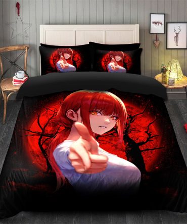 Makima Chainsaw Man 2 Moonlight Bedding Set Duvet Cover And 2 Pillowcases