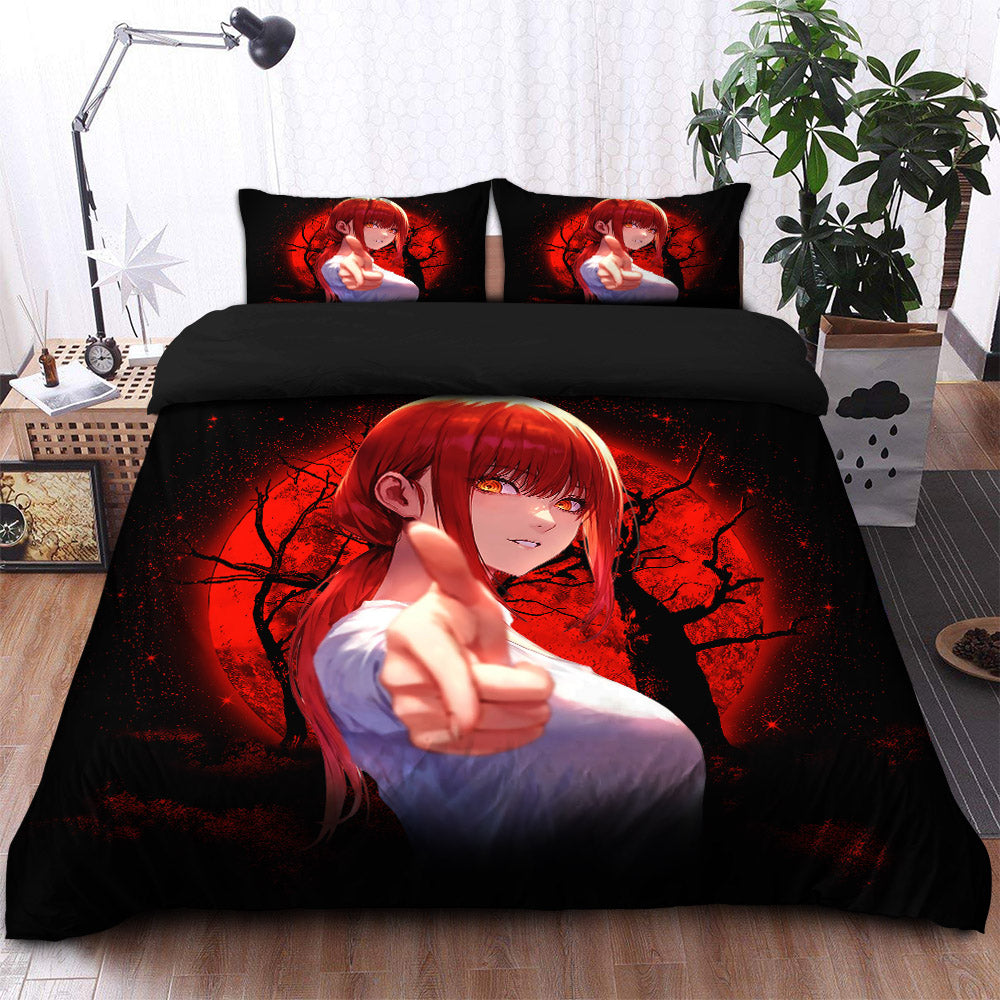 Makima Chainsaw Man 2 Moonlight Bedding Set Duvet Cover And 2 Pillowcases - Image 2
