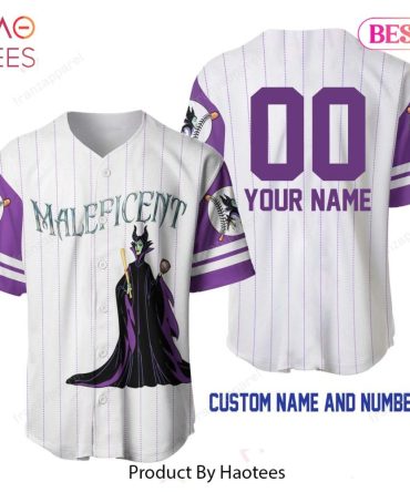 Custom Maleficent Baseball Jersey – Personalize With Your Name & Number – Unique Fan Gift!