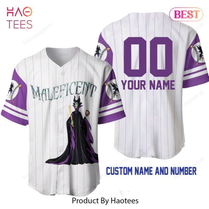 Custom Maleficent Baseball Jersey – Personalize With Your Name & Number – Unique Fan Gift!