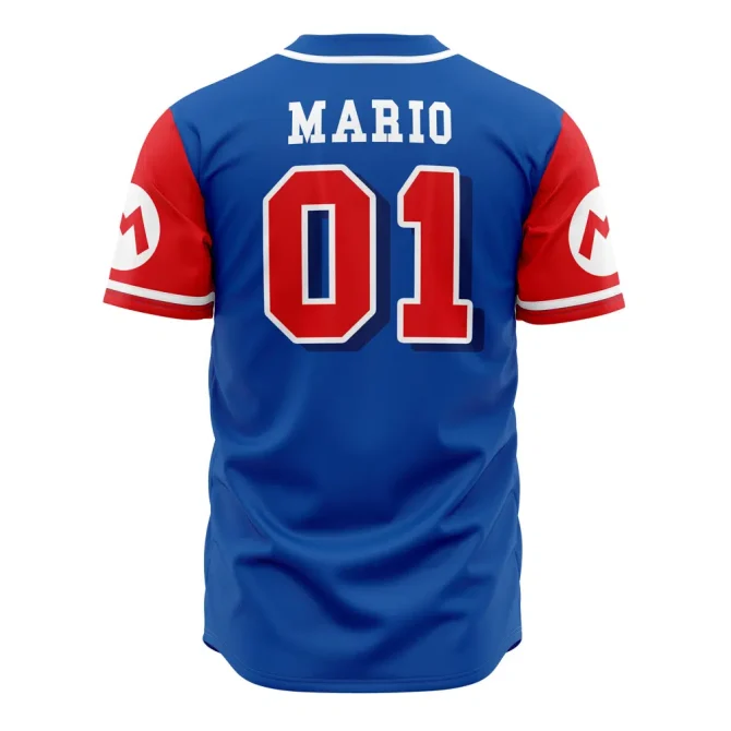 Super Mario Bros Baseball Jersey - Retro Gamer Fashion For Fans - Image 2