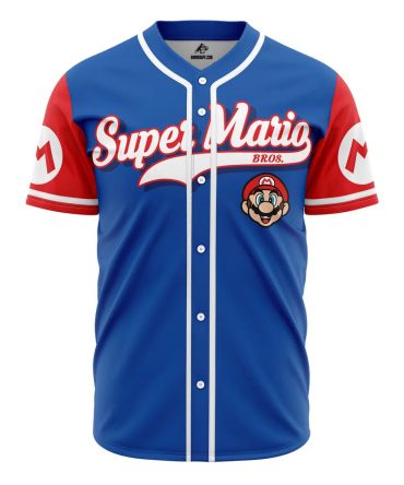 Super Mario Bros Baseball Jersey - Retro Gamer Fashion For Fans
