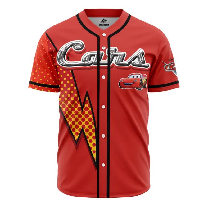 Lightning Mcqueen Cars Jersey - Stylish Red Baseball Shirt For Kids & Fans