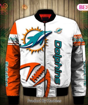 New Fashion   Miami Dolphins Bomber Jacket Graphic Balls Gift For Fans