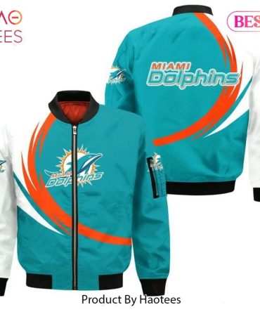 New Fashion   Miami Dolphins Bomber Jacket Graphic Curve