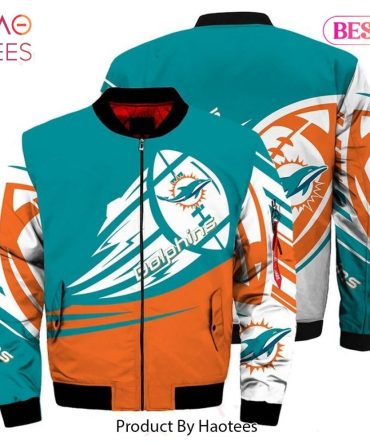New Fashion   Miami Dolphins Bomber Jacket Graphic Ultra-Balls