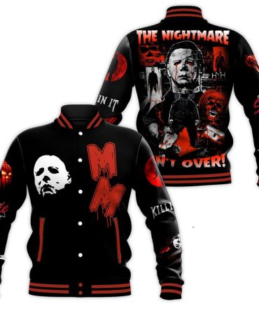 Horror-Themed Varsity Jacket - Iconic Movie Design, Perfect For Fans & Collectors