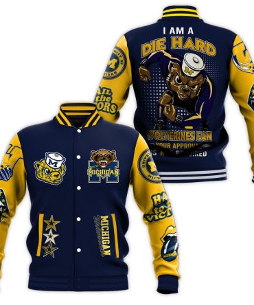 Die-Hard Wolverines Fan Varsity Jacket – Bold Michigan Pride Apparel