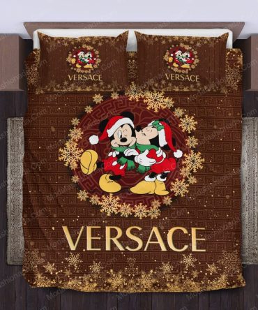 Mickey And Minnie Versace Merry Christmas Bedding Sets