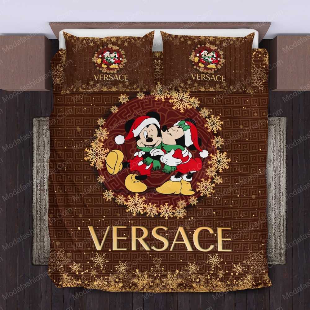 Mickey And Minnie Versace Merry Christmas Bedding Sets