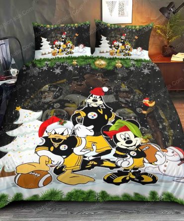 Festive Cartoon Football Themed Bedding Set - Cozy Christmas Gift For Kids & Fans