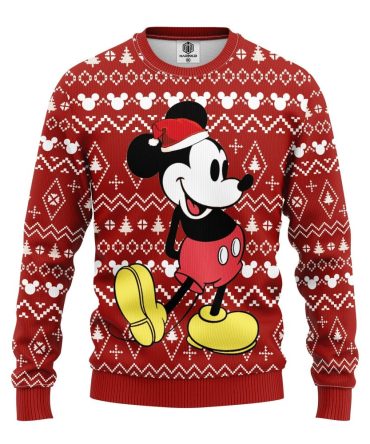 Festive Mickey Mouse Christmas Sweater - Cozy Holiday Knit For Disney Fans
